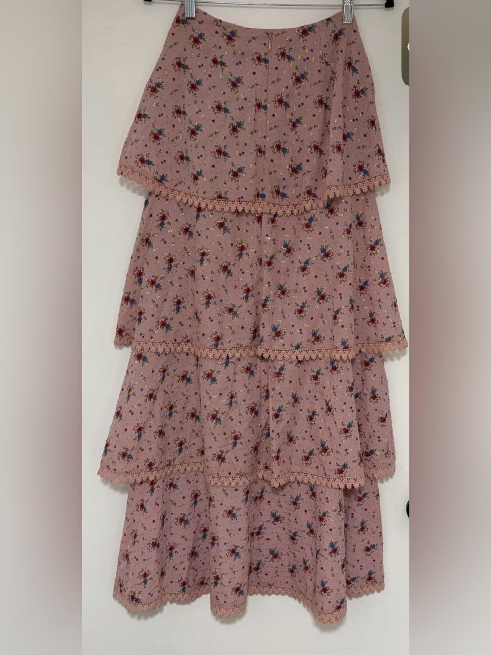 Eddy Women's Brenda Tiered Skirt in Primrose Bouquet Floral Size XS $278 NWT - Picture 4 of 12